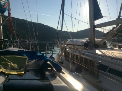 Moored at Sivota in the Ionian Sea
